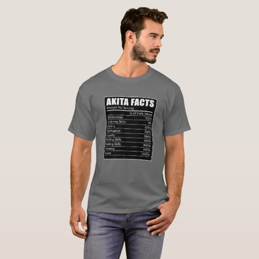 Akita Hondenliefhebber Akita Facts Akita Dog T-shirt (Voorkant volledig)