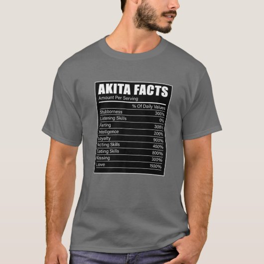 Akita Hondenliefhebber Akita Facts Akita Dog T-shirt (Voorkant)