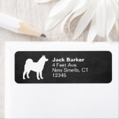 Akita Hondenras Silhouette Return Address Labels (Insitu)