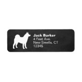 Akita Hondenras Silhouette Return Address Labels (Voorkant)