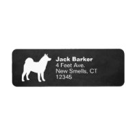 Akita Hondenras Silhouette Return Address Labels