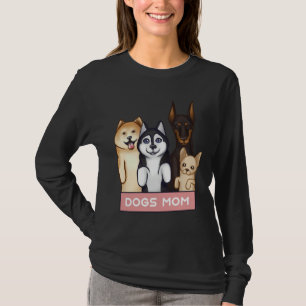 Akita Husky Doberman en Chihuahua staan op hun T-shirt