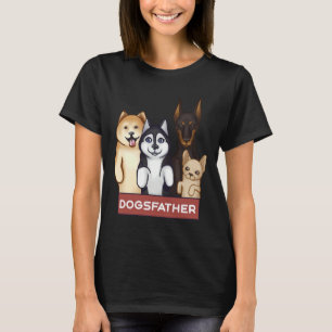Akita Husky Doberman en Chihuahua staan op hun T-shirt