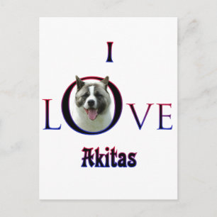 Akita I Love Briefkaart