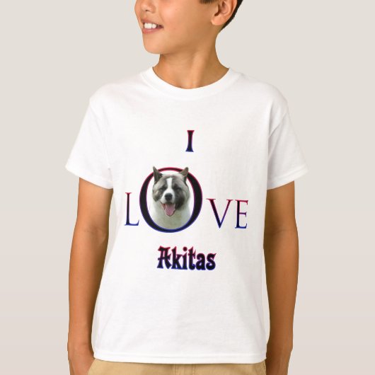 Akita I Love T-shirt (Voorkant)