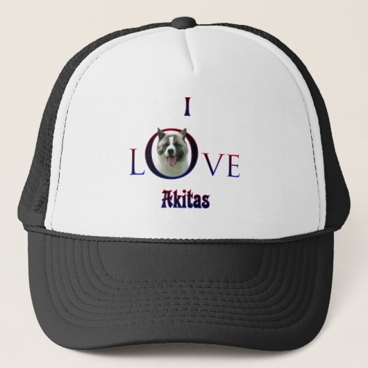 Akita I Love Trucker Pet (Voorkant)