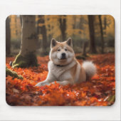 Akita in herfst laat Herfst geïnspireerd Muismat (Voorkant)