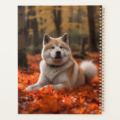 Akita in herfst laat Herfst geïnspireerd Planner (Achterkant)