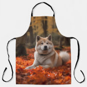 Akita in herfst laat Herfst geïnspireerd Schort (Voorkant)