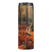 Akita in herfst laat Herfst geïnspireerd Thermosbeker (Achterkant)
