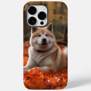 Akita in herfstbladeren vallen geïnspireerd Case-Mate iPhone 14 pro max hoesje