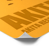 Akita in het najaar (18 x 19,5 inch) poster (Hoek)