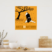Akita in het najaar (30 x 32,5 inch) poster (Keuken)