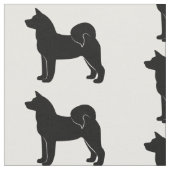 Akita in Silhouette Stof (Close Up)