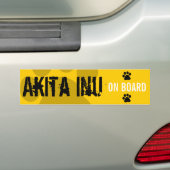 Akita Inu aan boord Bumpersticker (Op auto)