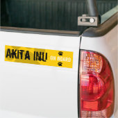 Akita Inu aan boord Bumpersticker (Op Truck)