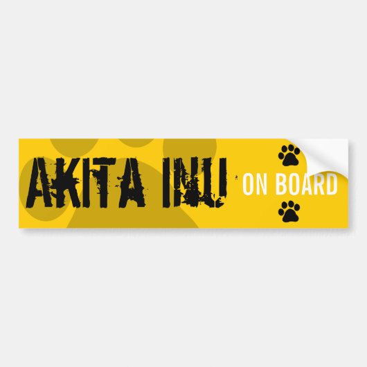 Akita Inu aan boord Bumpersticker (Voorkant)