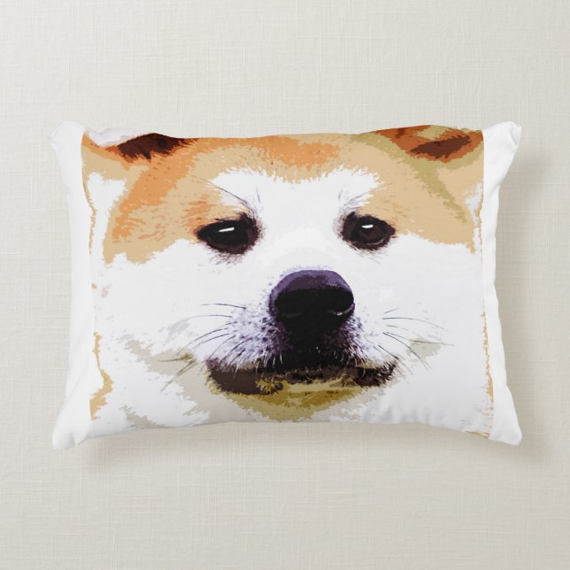Akita Inu Accent Kussen (Voorkant)