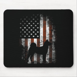 Akita Inu American Flag Patriotic , 4 juli Muismat