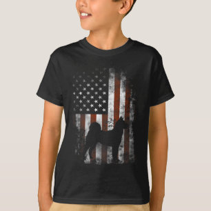 Akita Inu American Flag Patriotic , 4 juli T-shirt