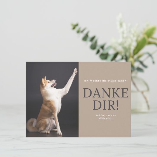 Akita Inu Bedankkaart (Staand voorkant)