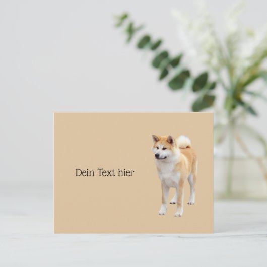 Akita Inu Briefkaart (Staand voorkant)