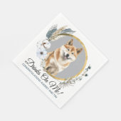 Akita Inu bruiloft servetten met honden Foto (Hoek)