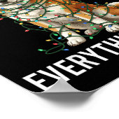 Akita Inu Christmas I'm Fine Everything Is Fine  Poster (Hoek)