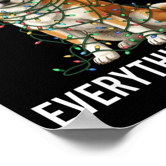 Akita Inu Christmas I'm Fine Everything Is Fine  Poster (Hoek)