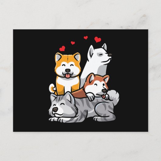 Akita Inu Dog Briefkaart (Voorkant)
