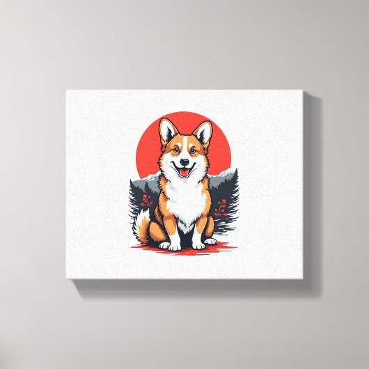 Akita Inu Dog Canvas Afdruk (Voorkant)