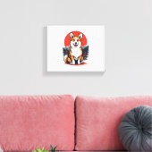 Akita Inu Dog Canvas Afdruk (Insitu (Woonkamer))