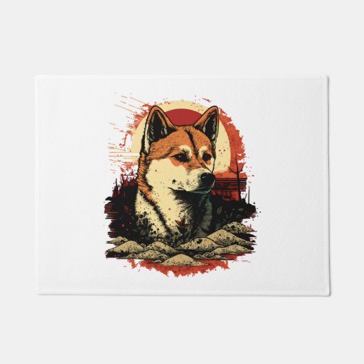 Akita Inu Dog Deurmat (Voorkant)