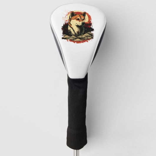 Akita Inu Dog Golfheadcover (Voorkant)