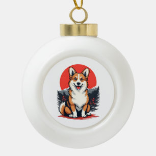 Akita Inu Dog Keramische Bal Ornament