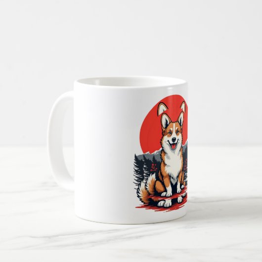 Akita Inu Dog Koffiemok (Voorkant links)