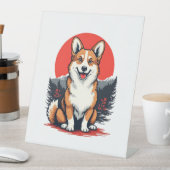 Akita Inu Dog Reclamebord Met Voetstuk (Insitu)