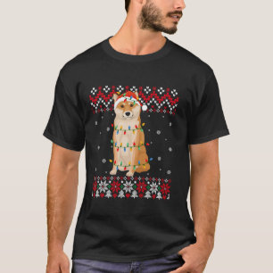 Akita Inu Dog Santa Hat Mannen Vrouwen Kinder Leli T-shirt