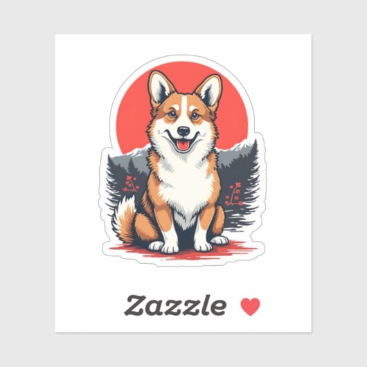 Akita Inu Dog Sticker (Vel)