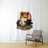 Akita Inu Dog Wandkleed (In situ)