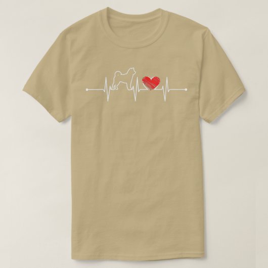 Akita Inu Heartbeat T-shirt (Design voorkant)