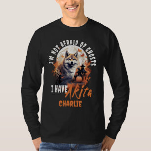 Akita Inu Hond Ghost Grappige Halloween T-shirt