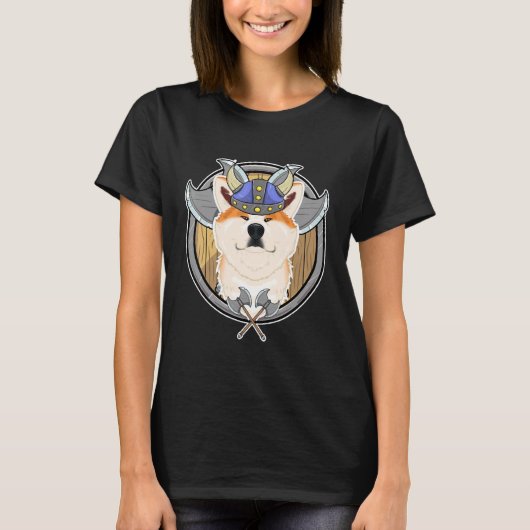 Akita Inu I Valhalla I Viking T-shirt (Voorkant)