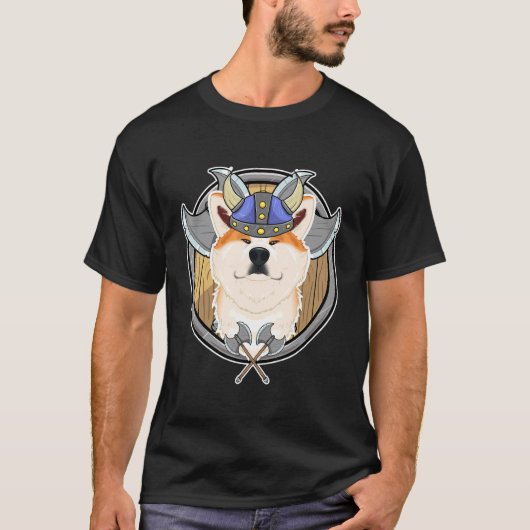 Akita Inu I Valhalla I Viking T-shirt (Voorkant)