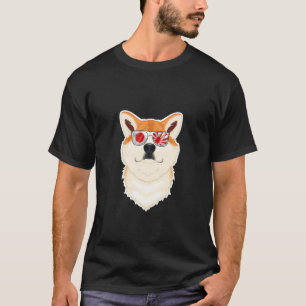 Akita Inu Japan Zonnebril I Japanse Vlag 1 T-shirt