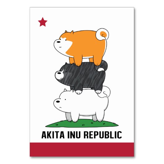 Akita Inu Kaart (Achterkant)