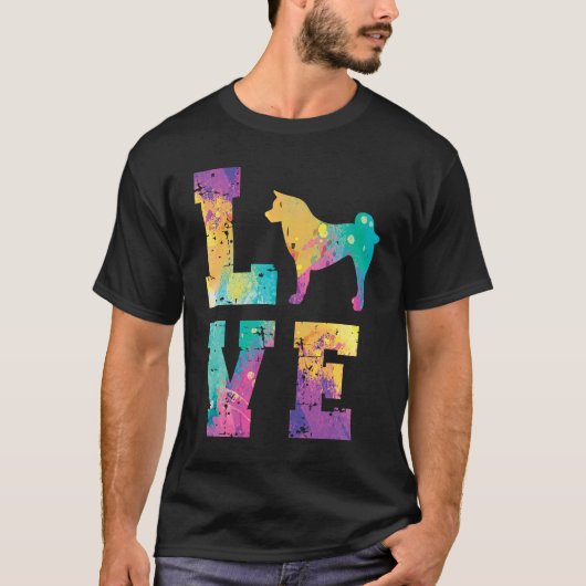Akita Inu Love T-shirt (Voorkant)