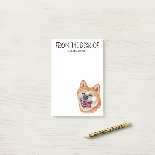 Akita Inu Lover Post-it® Notes (Op bureau)