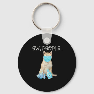 Akita inu | Nieuwe mensen die een gezichtsmasker d Sleutelhanger