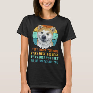 Akita Inu of Kuma Inu hond elke snack die je maakt T-shirt